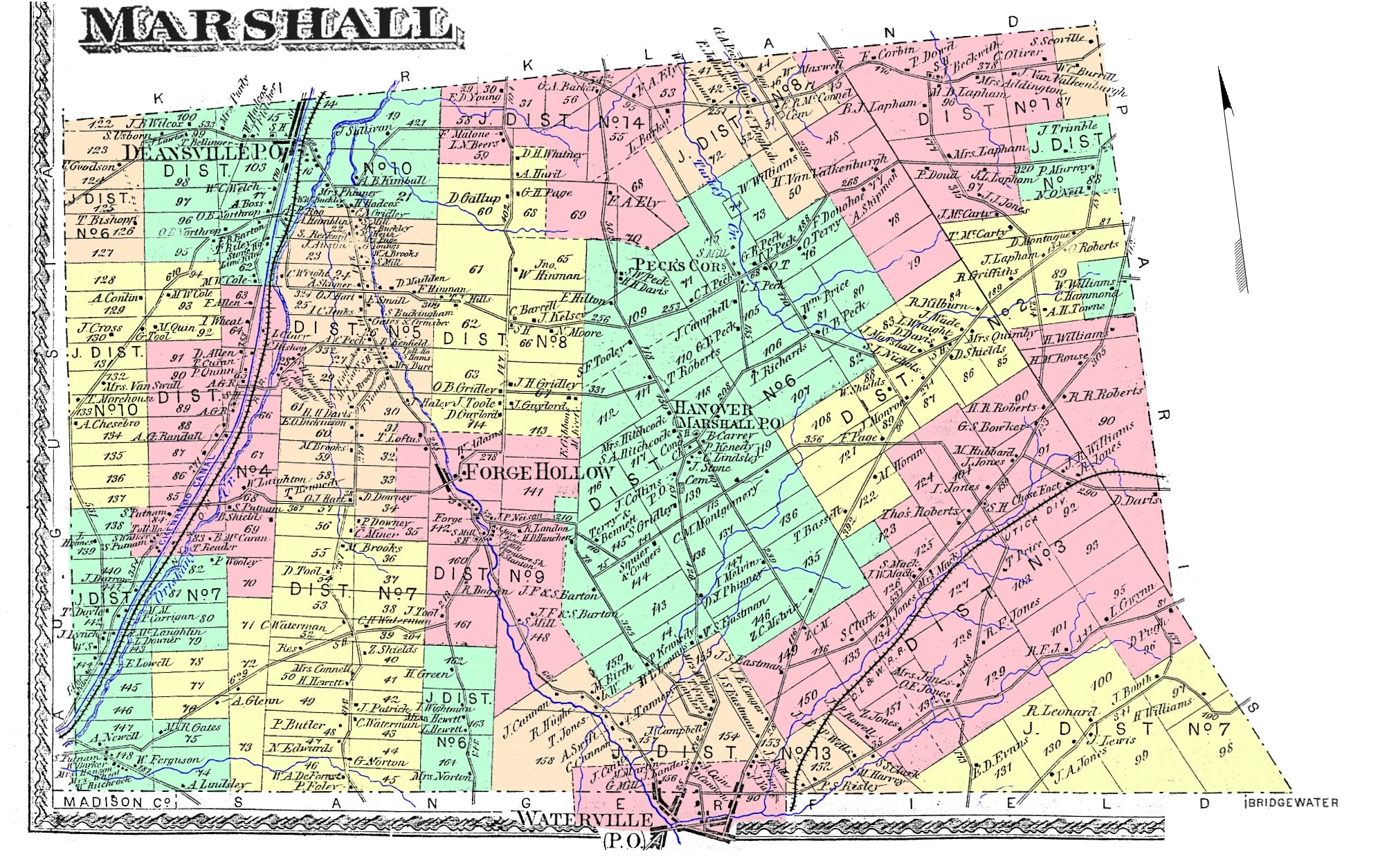 Map of Marshall in 1847