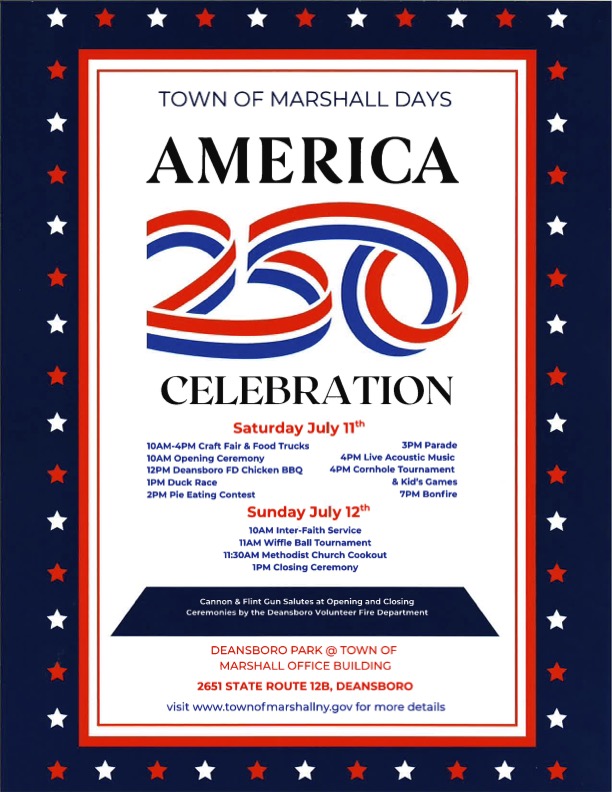America 250 Celebration flyer with event details